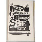 GOMBROWICZ Witold - Trans-Atlantyk. Ślub. Oprac. graf. Jan Młodożeniec. Wyd. 1 krajowe.