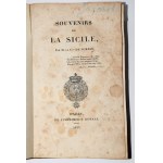 FORBIN - [Wspomnienia z Sycylii] Souvenirs de la Sicile, wyd. 1, 1823