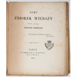 GORECKI Antoni - New collection of poems, Paris 1858