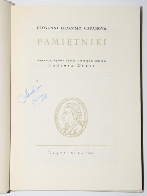 CASANOVA Giovanni Giacomo - Pamiętniki