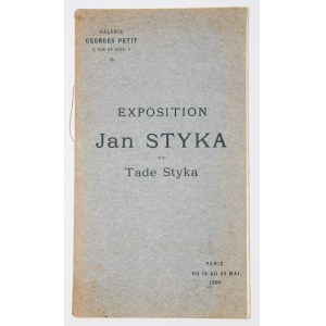 Catalogue des tableaux, pastels et dessins par Jan Styka et Tade Styka. Die Veranstaltung findet vom 16. Mai bis 25. Mai 1906 in Paris statt.