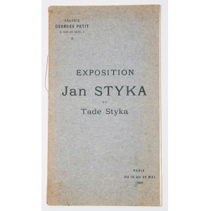 Catalogue des tableaux, pastels et dessins par Jan Styka et Tade Styka. Paris aura lieu du 16 mai au 25 mai 1906.