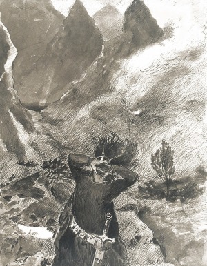 Włodzimierz TETMAJER (1862-1923), Wygnanie - ilustracja do książki Kazimierza Przerwy Tetmajera „Anioł Śmierci”