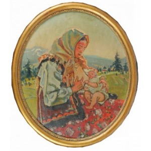 Gustaw PILLATI (1874-1931), Góralka z dzieckiem