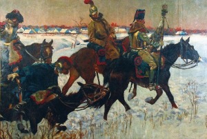 Wojciech KOSSAK (1856 -1942), Bitwa pod Berezyną - fragment panoramy