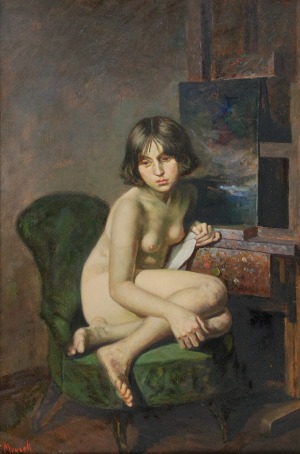 Franciszek MRAZEK (1876-1933), Akt w pracowni malarza