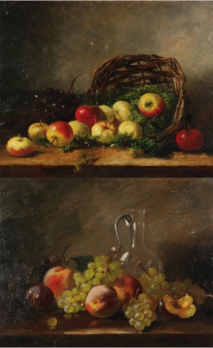 Alfred Arthur BRUNEL DE NEUVILLE (1852-1941), Martwa natura - para obrazów