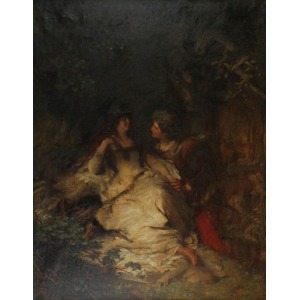 A. JAGER (XIX w.), Tristan i Izolda, 1875