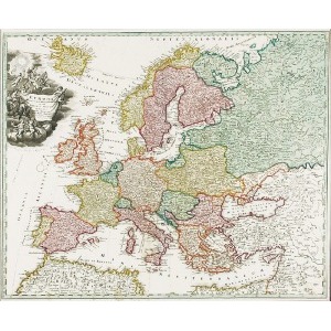 Johann Baptist HOMANN (1664-1724), Mapa Europy