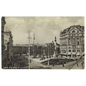 LWÓW. Plac Marjacki z pomnikiem Mickiewicza, wyd. RUCH