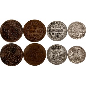 German States Cologne Lot of 4 Coins 1744 - 1765