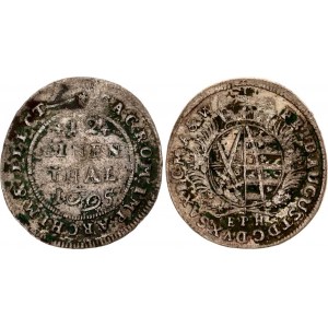 German States Saxony-Albertine 1/12 Thaler 1695 EPH