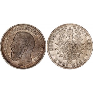Germany - Empire Baden 2 Mark 1876 G