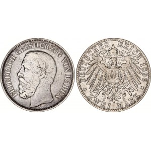 Germany - Empire Baden 2 Mark 1896 G
