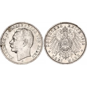 Germany - Empire Baden 3 Mark 1912 G