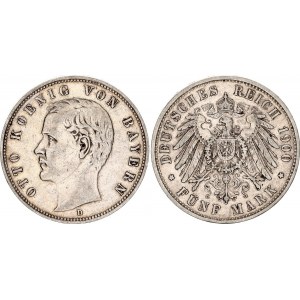 Germany - Empire Bavaria 5 Mark 1900 D