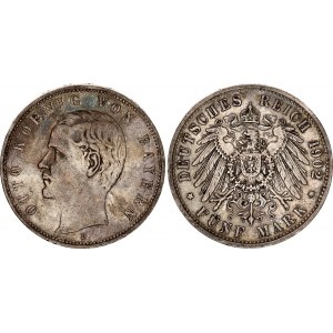 Germany - Empire Bavaria 5 Mark 1902 D