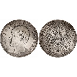 Germany - Empire Bavaria 5 Mark 1907 D