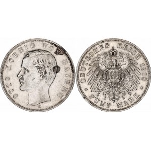 Germany - Empire Bavaria 5 Mark 1908 D