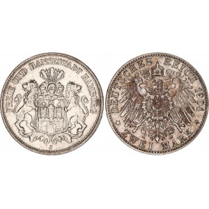 Germany - Empire Hamburg 2 Mark 1904 J