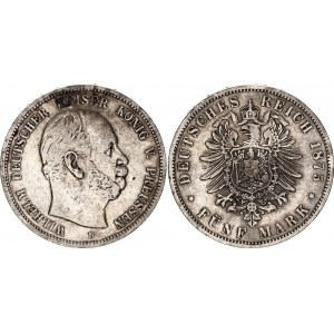 Germany - Empire Prussia 5 Mark 1875 B
