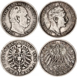 Germany - Empire Prussia 2 x 2 Mark 1876 - 1907 A
