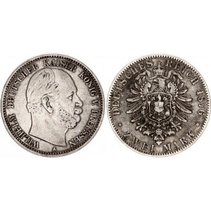 Germany - Empire Prussia 2 Mark 1876 A