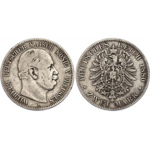 Germany - Empire Prussia 2 Mark 1880 A
