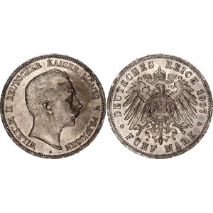 Germany - Empire Prussia 5 Mark 1907 A