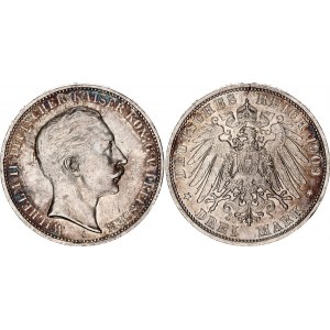 Germany - Empire Prussia 3 Mark 1909 A