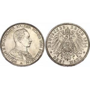 Germany - Empire Prussia 3 Mark 1914 A