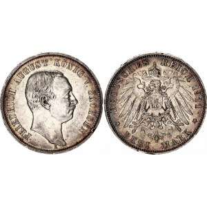 Germany - Empire Saxony 3 Mark 1911 E