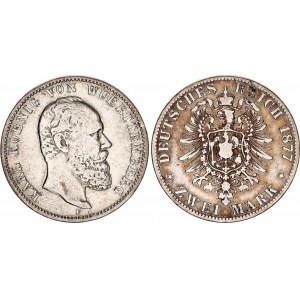 Germany - Empire Württemberg 2 Mark 1877 F