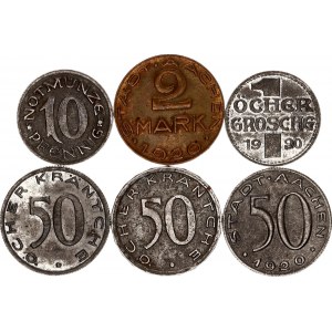Germany - Weimar Republic Aachen Lot of 6 Coins 1920