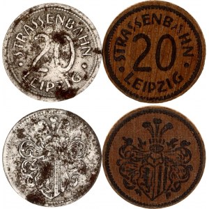 Germany - Weimar Republic Leipzig 2 x 20 Pfennig 1918 - 1923 (ND) Notgelds