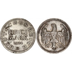 Germany - Weimar Republic 3 Reichsmark 1924 D