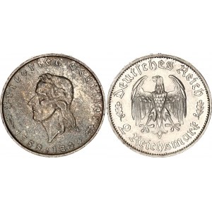 Germany - Third Reich 2 Reichsmark 1934 F