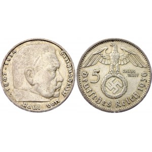 Germany - Third Reich 5 Reichsmark 1936 A