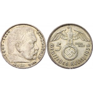 Germany - Third Reich 5 Reichsmark 1936 A