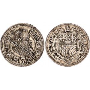 Austrian States Münsterberg-Oels (Silesia) 3 Kreuzer 1614