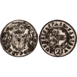 Austrian States Salzburg 2 Kreuzer 1717