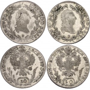 Austria 2 x 10 Kreuzer 1788 - 1789 B