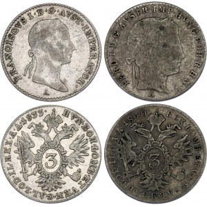 Austria 2 x 3 Kreuzer 1833 - 1840 A