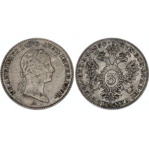 Austria 3 Kreuzer 1834 A