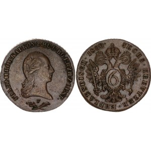 Austria 6 Kreuzer 1800 F