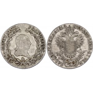 Austria 20 Kreuzer 1818 B