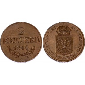 Austria 2 Kreuzer 1848 A