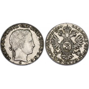 Austria 3 Kreuzer 1838 A