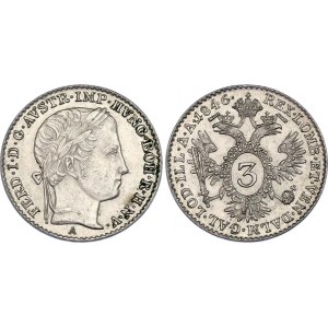 Austria 3 Kreuzer 1846 A