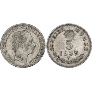 Austria 5 Kreuzer 1859 V